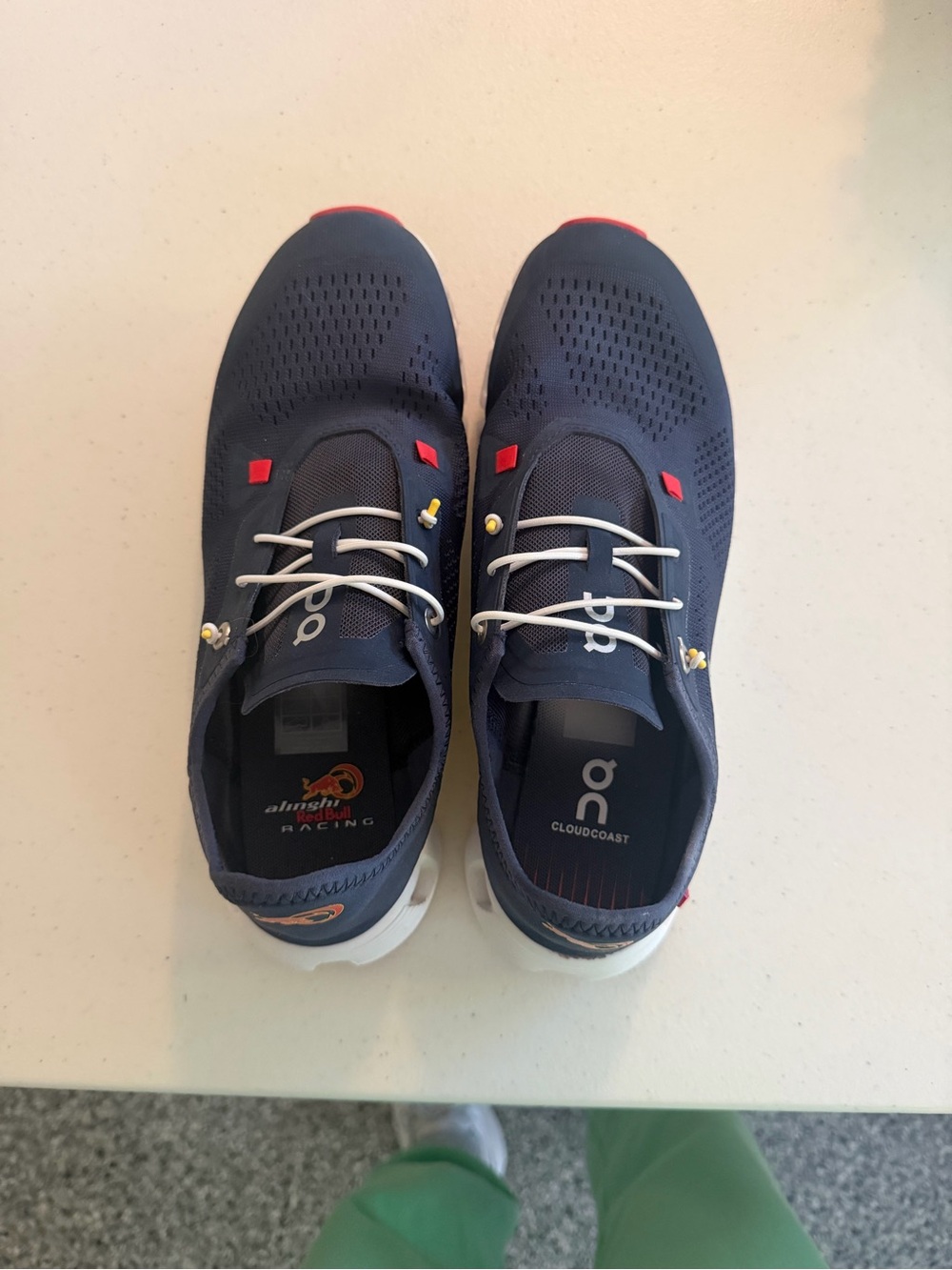 On Running Women’s Athletic Shoes - Navy with Red Accents